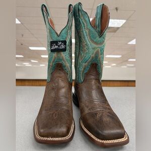 Dan Post Women's Babs Square Toe Leather Cowgirl Boots DP4937 - Size 7.5